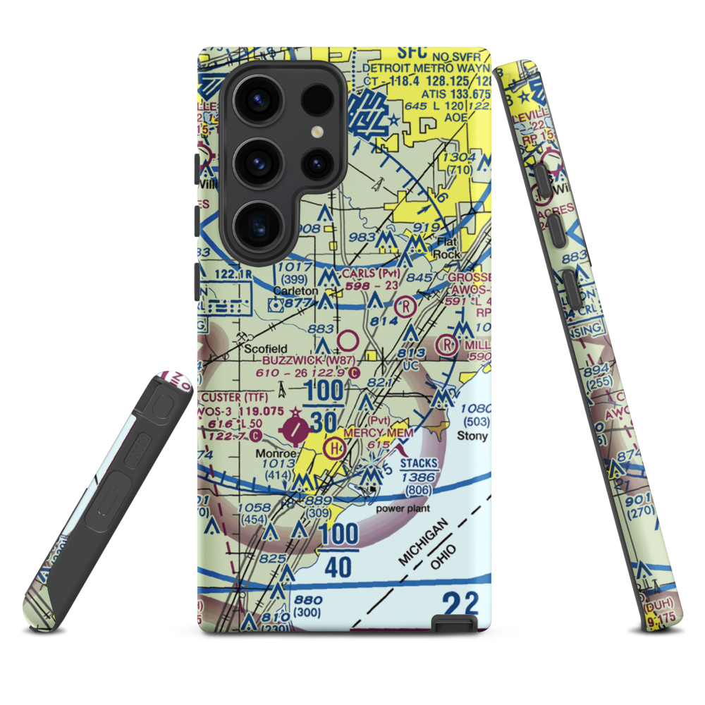 Wickenheiser Airport (W87) VFR Sectional Samsung Phone Case Samsung Galaxy S23 Ultra model shown
