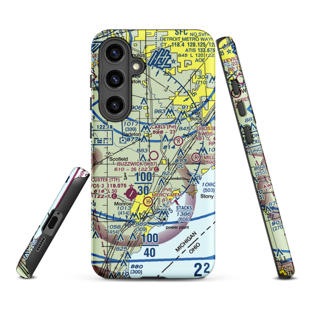 Wickenheiser Airport (W87) VFR Sectional Samsung Phone Case Samsung Galaxy S24 Plus model shown