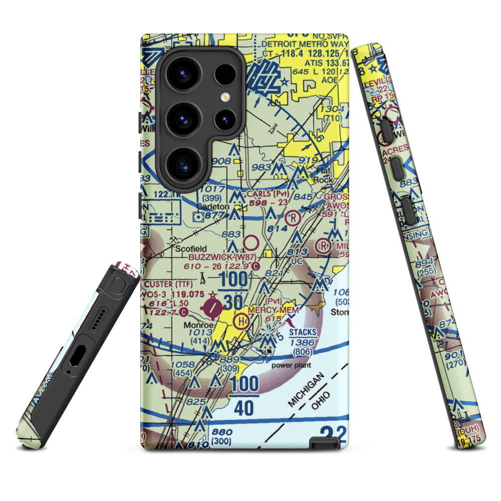 Wickenheiser Airport (W87) VFR Sectional Samsung Phone Case Samsung Galaxy S24 Ultra model shown