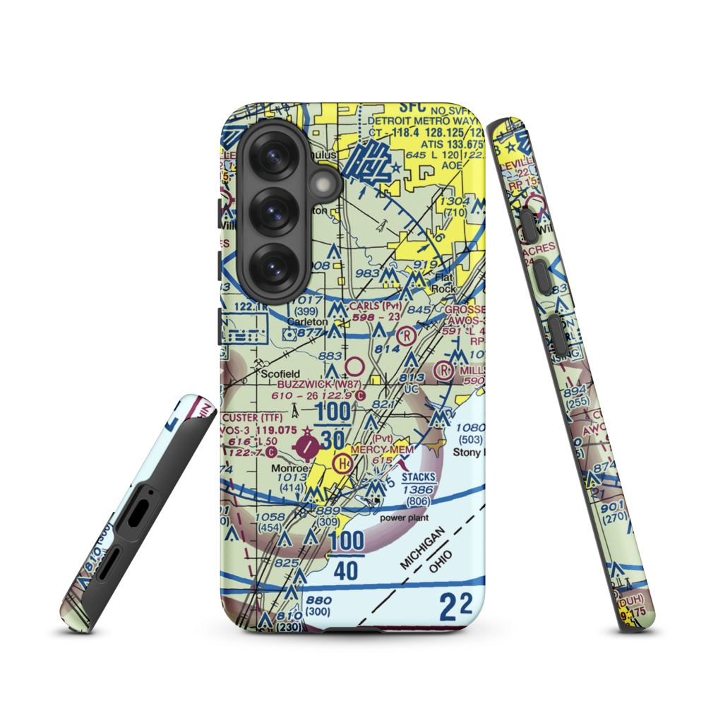 Wickenheiser Airport (W87) VFR Sectional Samsung Phone Case Samsung Galaxy S25 model shown