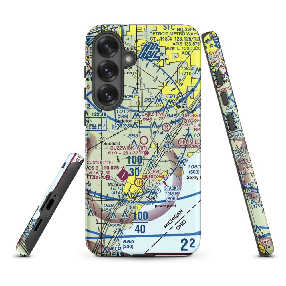 Wickenheiser Airport (W87) VFR Sectional Samsung Phone Case Samsung Galaxy S25 Plus model shown