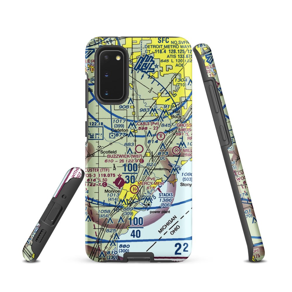 Wickenheiser Airport (W87) VFR Sectional Samsung Phone Case Samsung Galaxy S20 model shown