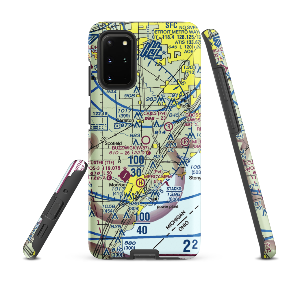 Wickenheiser Airport (W87) VFR Sectional Samsung Phone Case Samsung Galaxy S20 Plus model shown