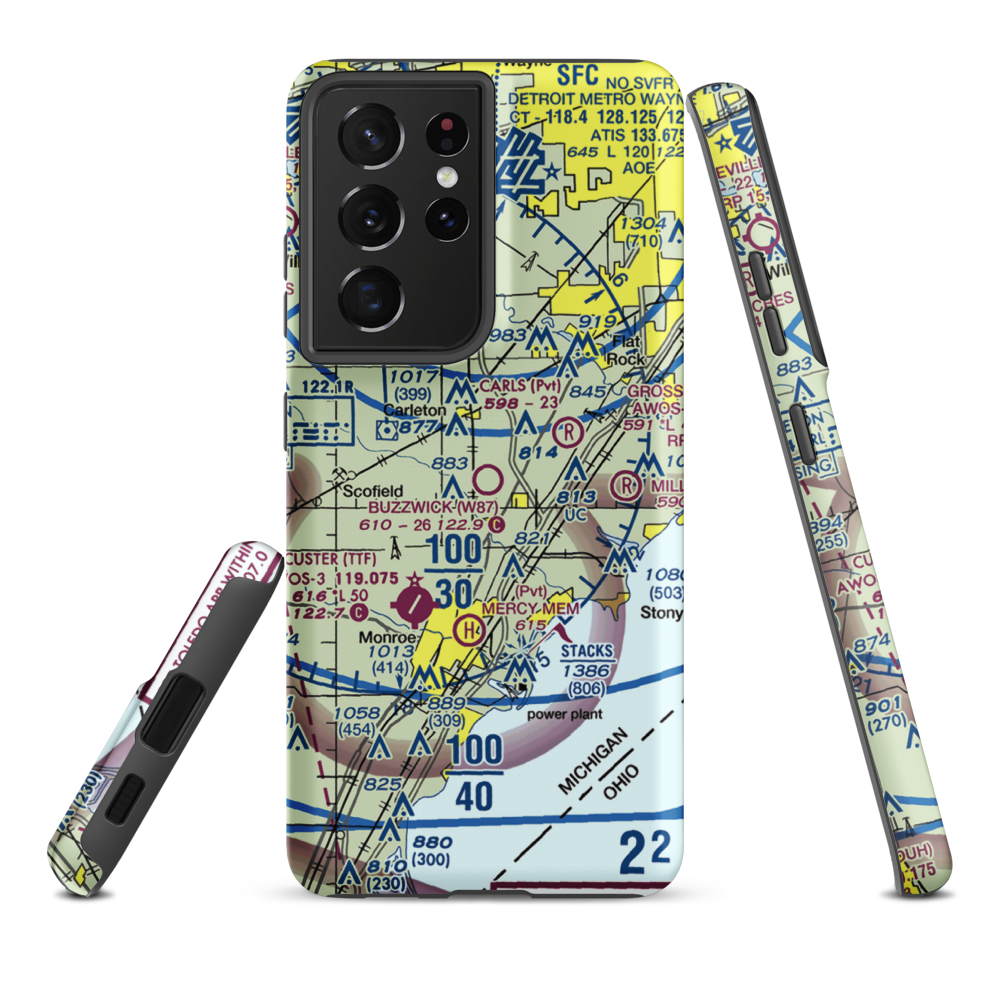 Wickenheiser Airport (W87) VFR Sectional Samsung Phone Case Samsung Galaxy S21 Ultra model shown