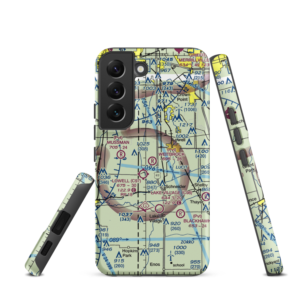 Wietbrock Airport (IN90) VFR Sectional Samsung Phone Case Samsung Galaxy S22 model shown