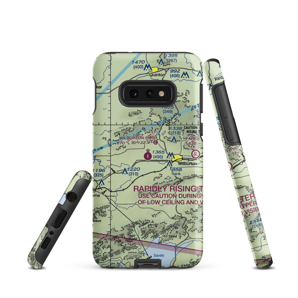 Wilburton Municipal Airport (H05) VFR Sectional Samsung Phone Case Samsung Galaxy S10 Plus model shown