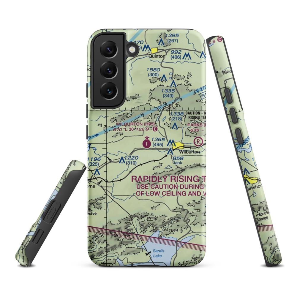 Wilburton Municipal Airport (H05) VFR Sectional Samsung Phone Case Samsung Galaxy S22 Plus model shown