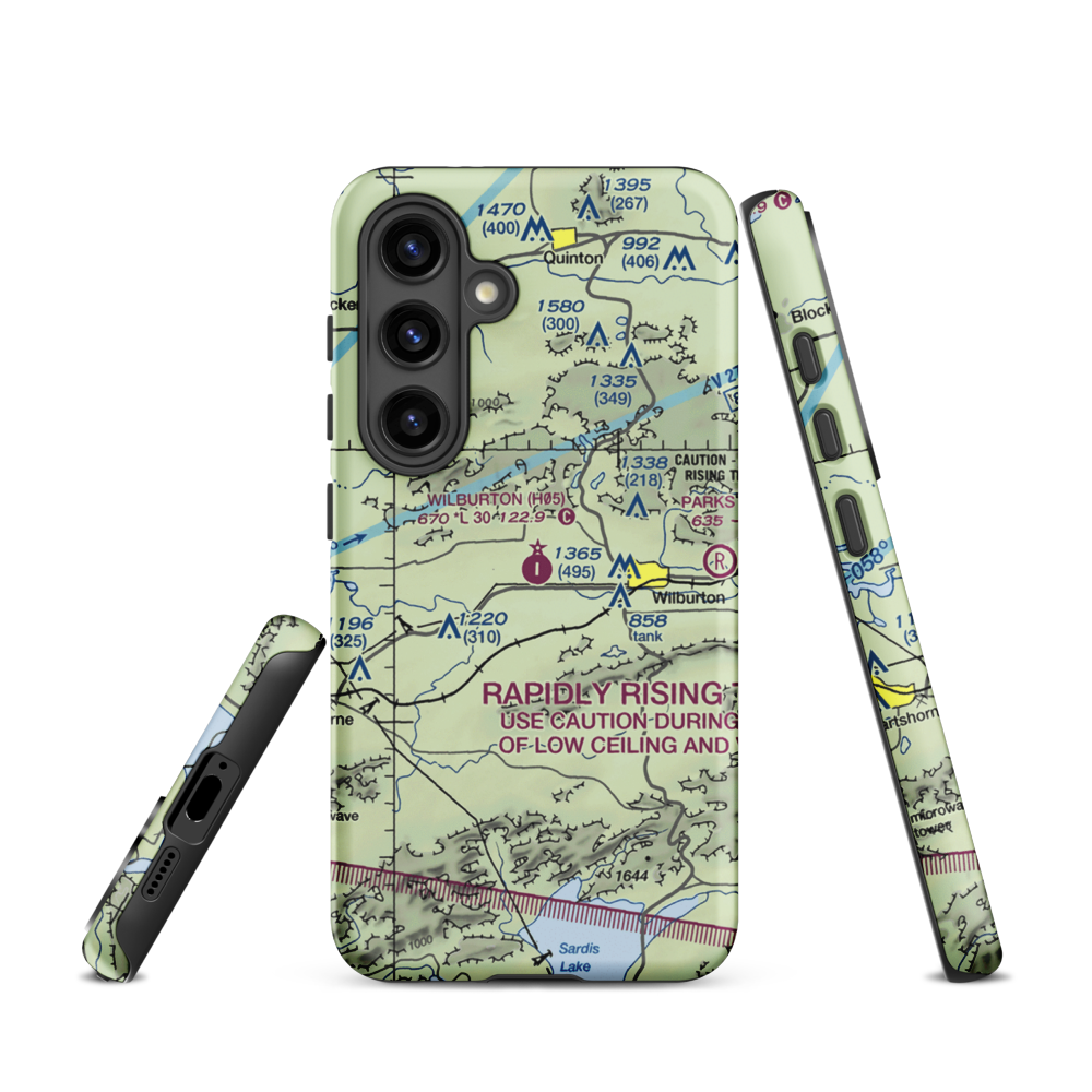 Wilburton Municipal Airport (H05) VFR Sectional Samsung Phone Case Samsung Galaxy S24 model shown