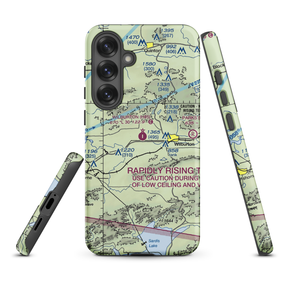 Wilburton Municipal Airport (H05) VFR Sectional Samsung Phone Case Samsung Galaxy S25 Plus model shown