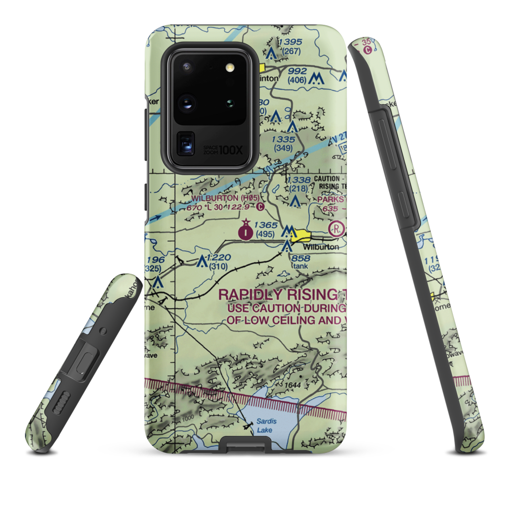 Wilburton Municipal Airport (H05) VFR Sectional Samsung Phone Case Samsung Galaxy S20 Ultra model shown