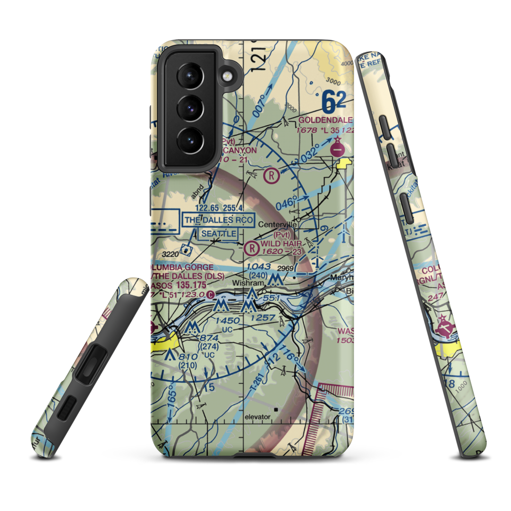 Wild Hair Airport (5WA7) VFR Sectional Samsung Phone Case Samsung Galaxy S21 Plus model shown