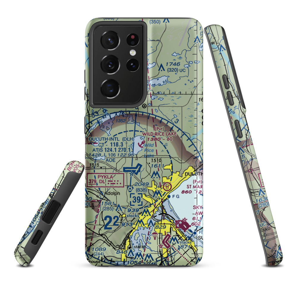 Wild Rice Lake Seaplane Base (MN35) VFR Sectional Samsung Phone Case Samsung Galaxy S21 Plus model shown