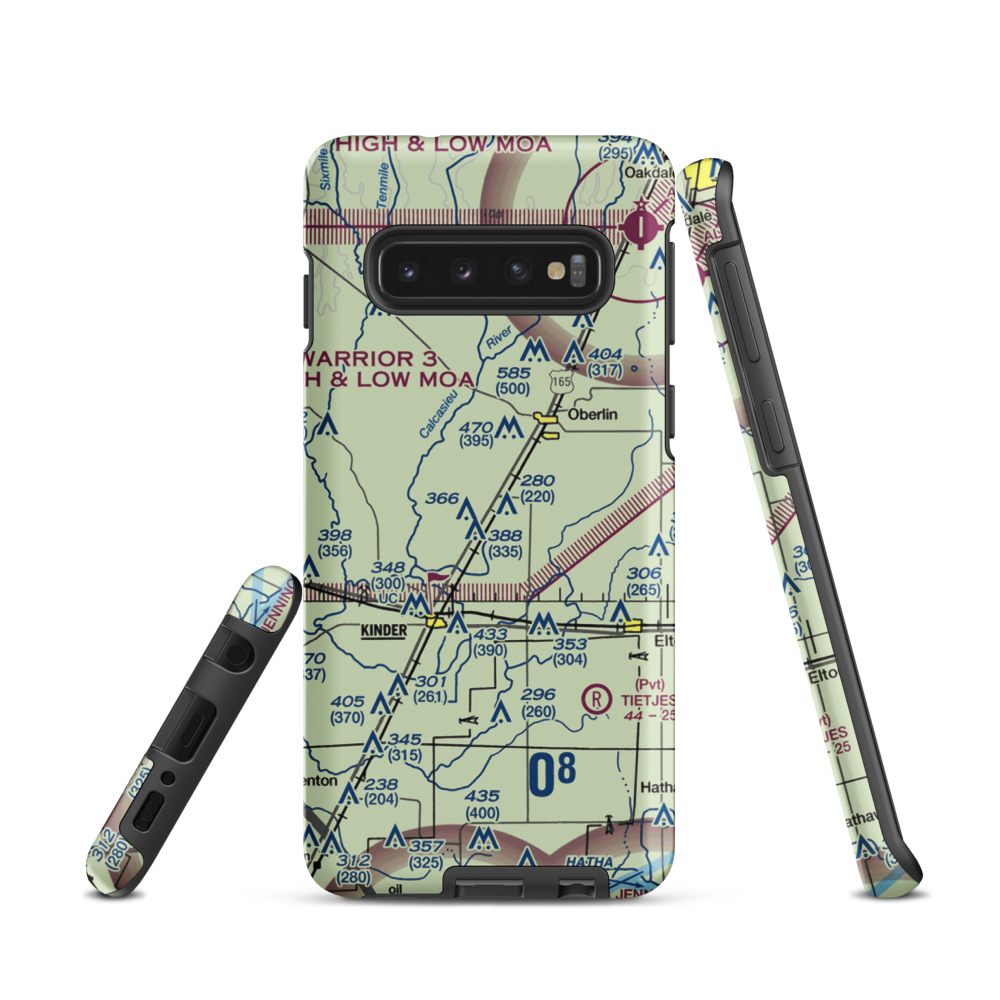 Wilder Airport (3LA1) VFR Sectional Samsung Phone Case Samsung Galaxy S10 model shown