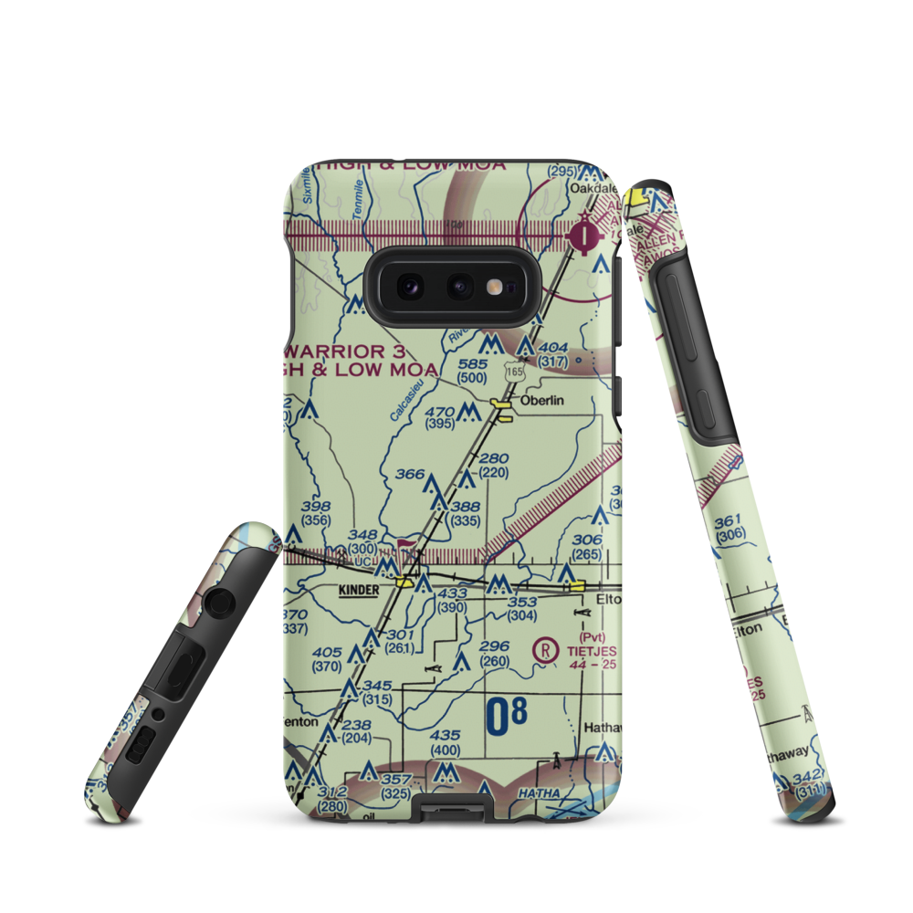 Wilder Airport (3LA1) VFR Sectional Samsung Phone Case Samsung Galaxy S10 Plus model shown