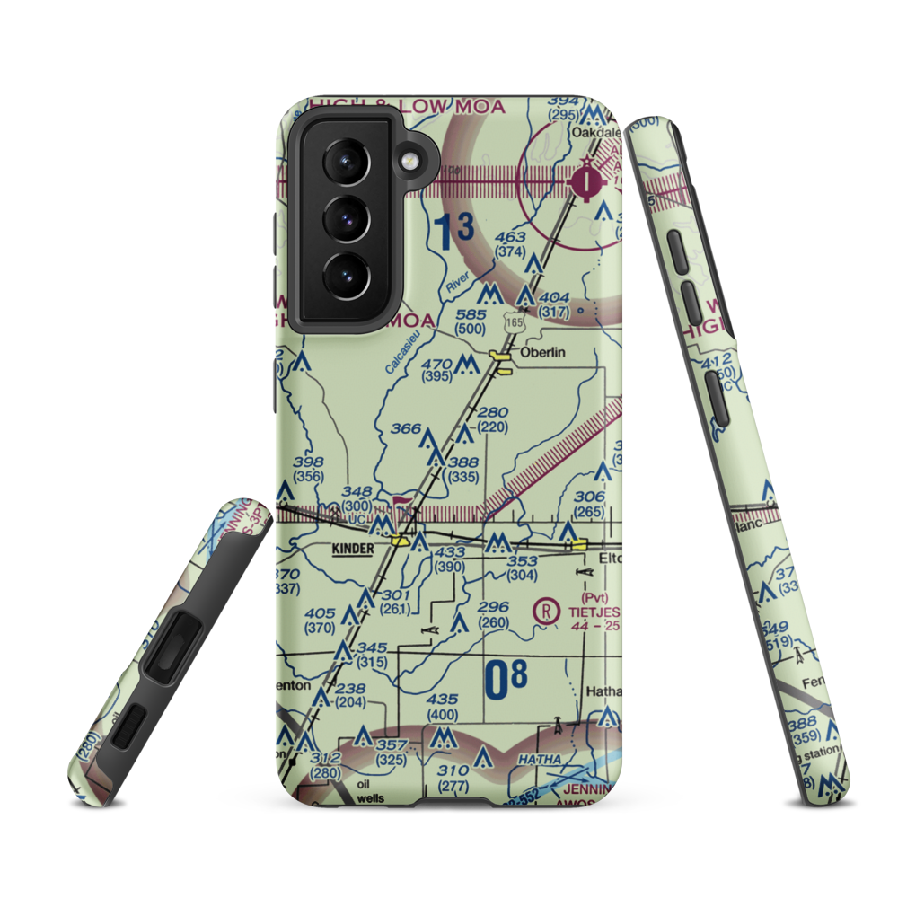 Wilder Airport (3LA1) VFR Sectional Samsung Phone Case Samsung Galaxy S21 FE model shown
