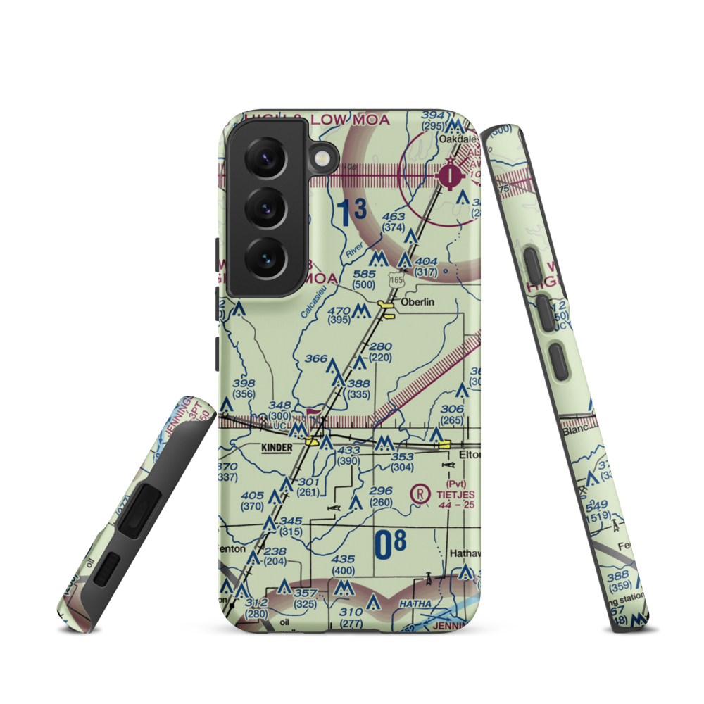 Wilder Airport (3LA1) VFR Sectional Samsung Phone Case Samsung Galaxy S22 model shown