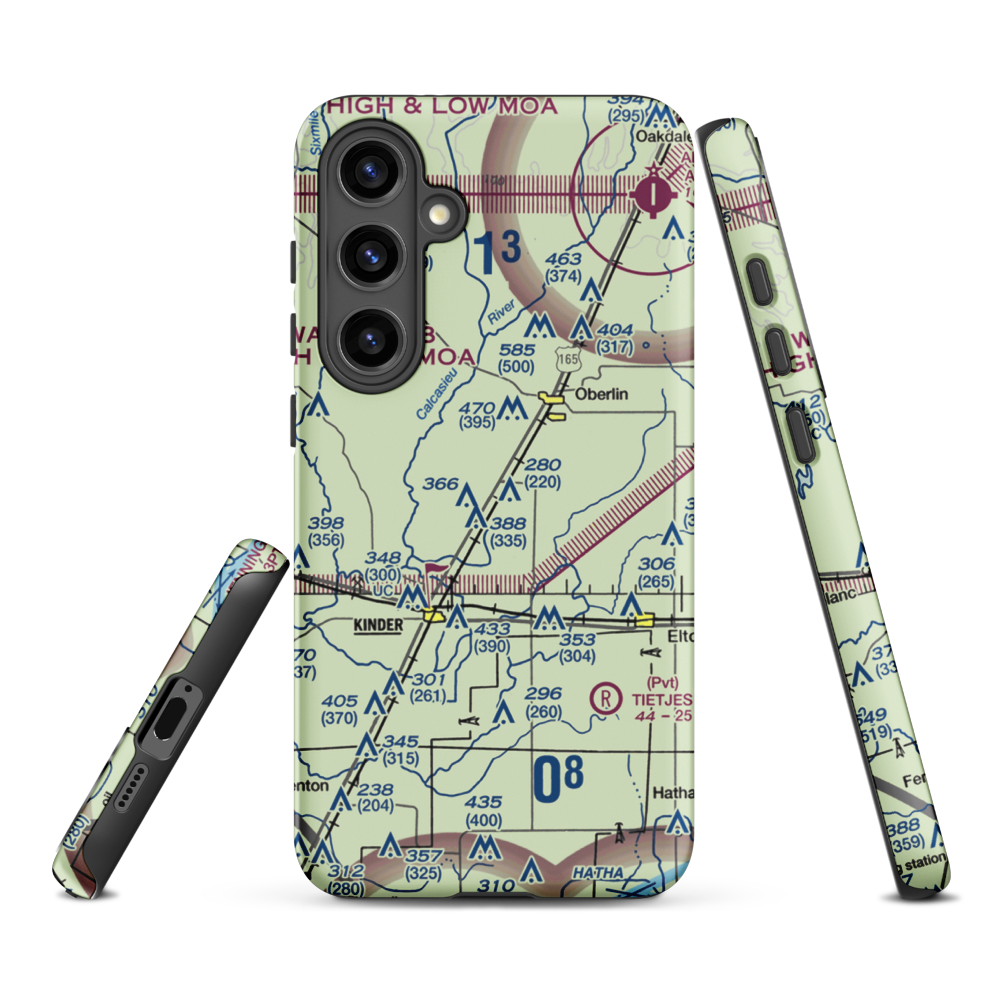 Wilder Airport (3LA1) VFR Sectional Samsung Phone Case Samsung Galaxy S24 Plus model shown