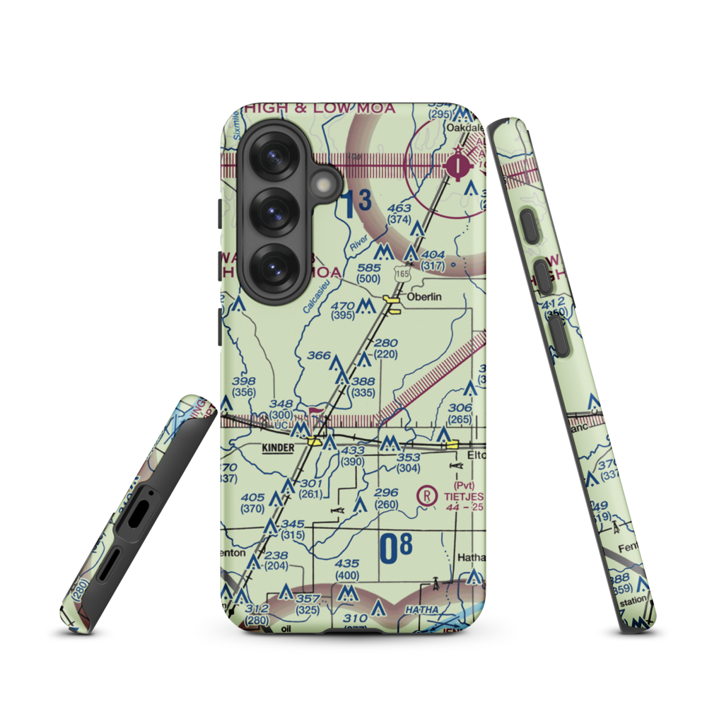 Wilder Airport (3LA1) VFR Sectional Samsung Phone Case Samsung Galaxy S25 model shown