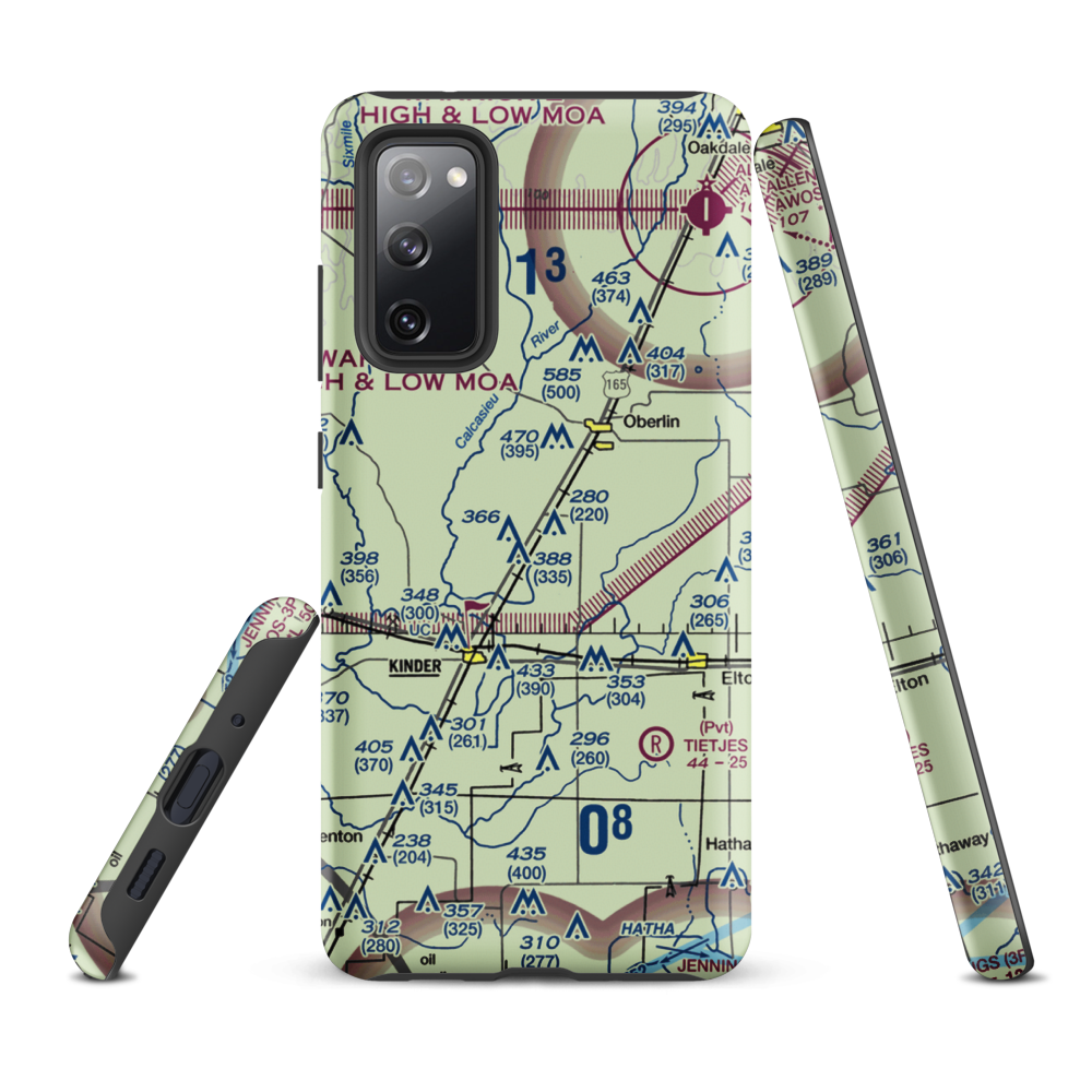Wilder Airport (3LA1) VFR Sectional Samsung Phone Case Samsung Galaxy S20 FE model shown