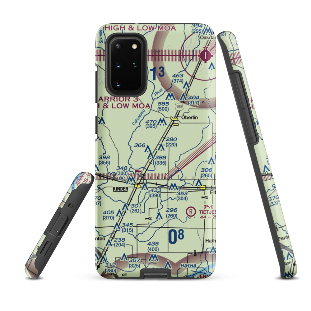 Wilder Airport (3LA1) VFR Sectional Samsung Phone Case Samsung Galaxy S20 Plus model shown
