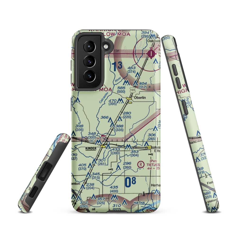 Wilder Airport (3LA1) VFR Sectional Samsung Phone Case Samsung Galaxy S21 model shown