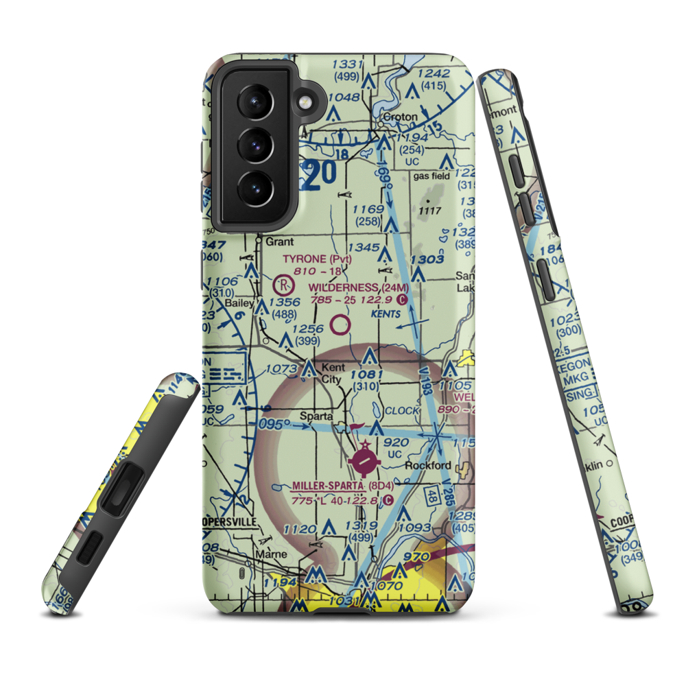 Wilderness Airpark (24M) VFR Sectional Samsung Phone Case Samsung Galaxy S21 FE model shown