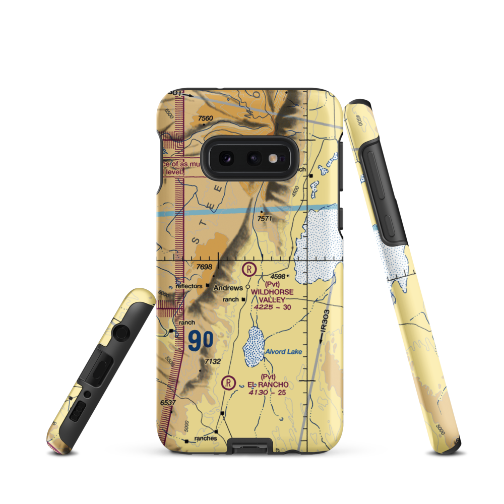 Wildhorse Valley Airport (OG53) VFR Sectional Samsung Phone Case Samsung Galaxy S10 Plus model shown