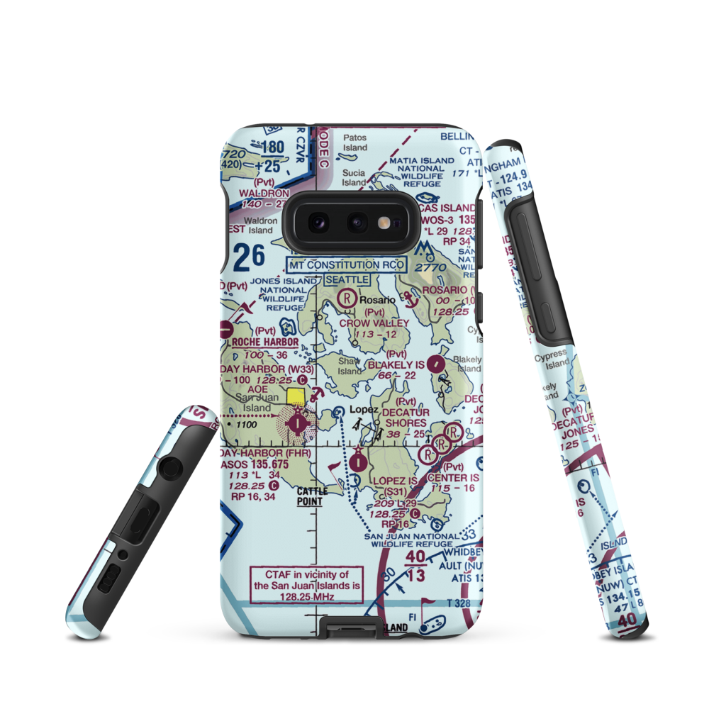 Wilding Farm Airport (6WA5) VFR Sectional Samsung Phone Case Samsung Galaxy S10e model shown