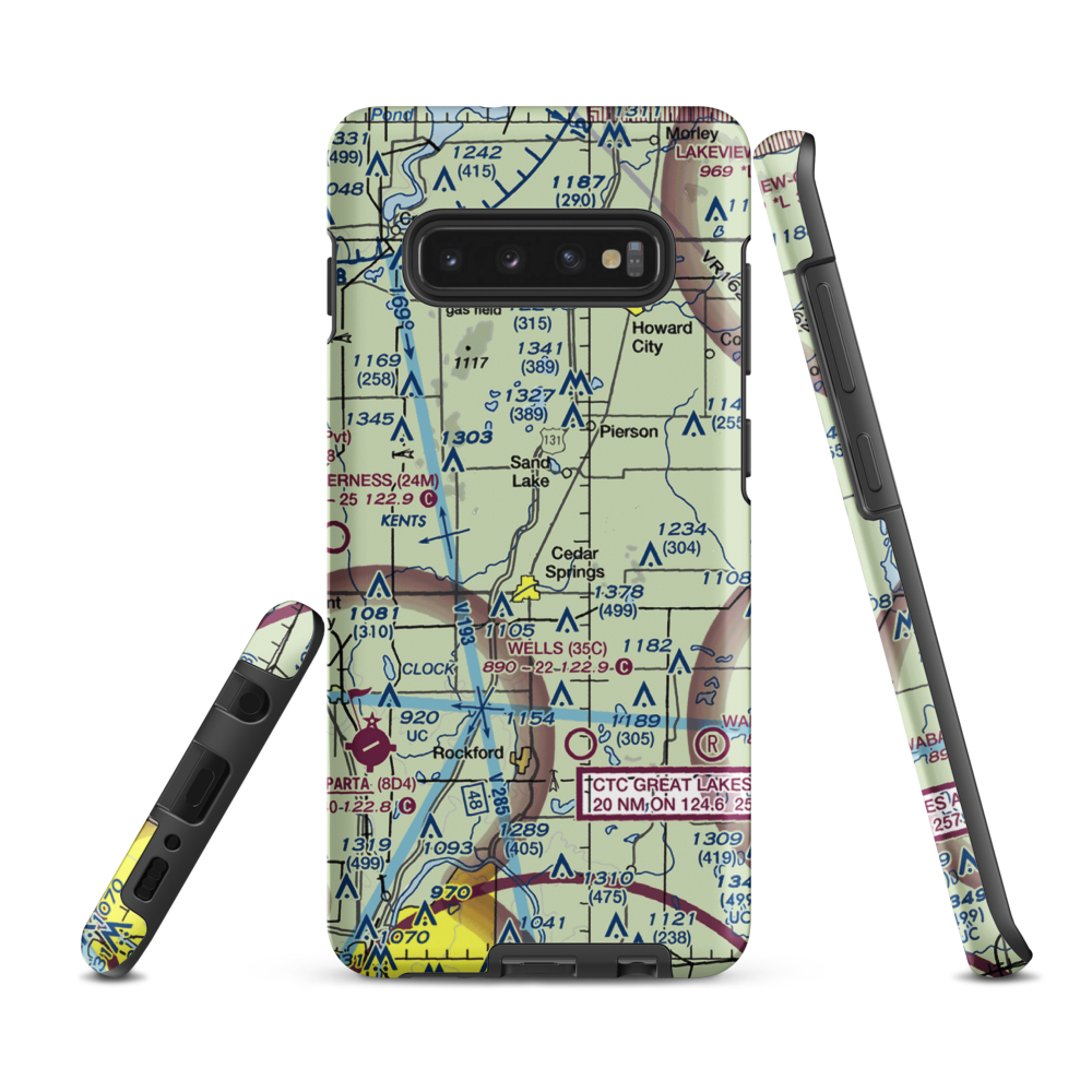 Wilds Field (5MI1) VFR Sectional Samsung Phone Case Samsung Galaxy S10 Plus model shown