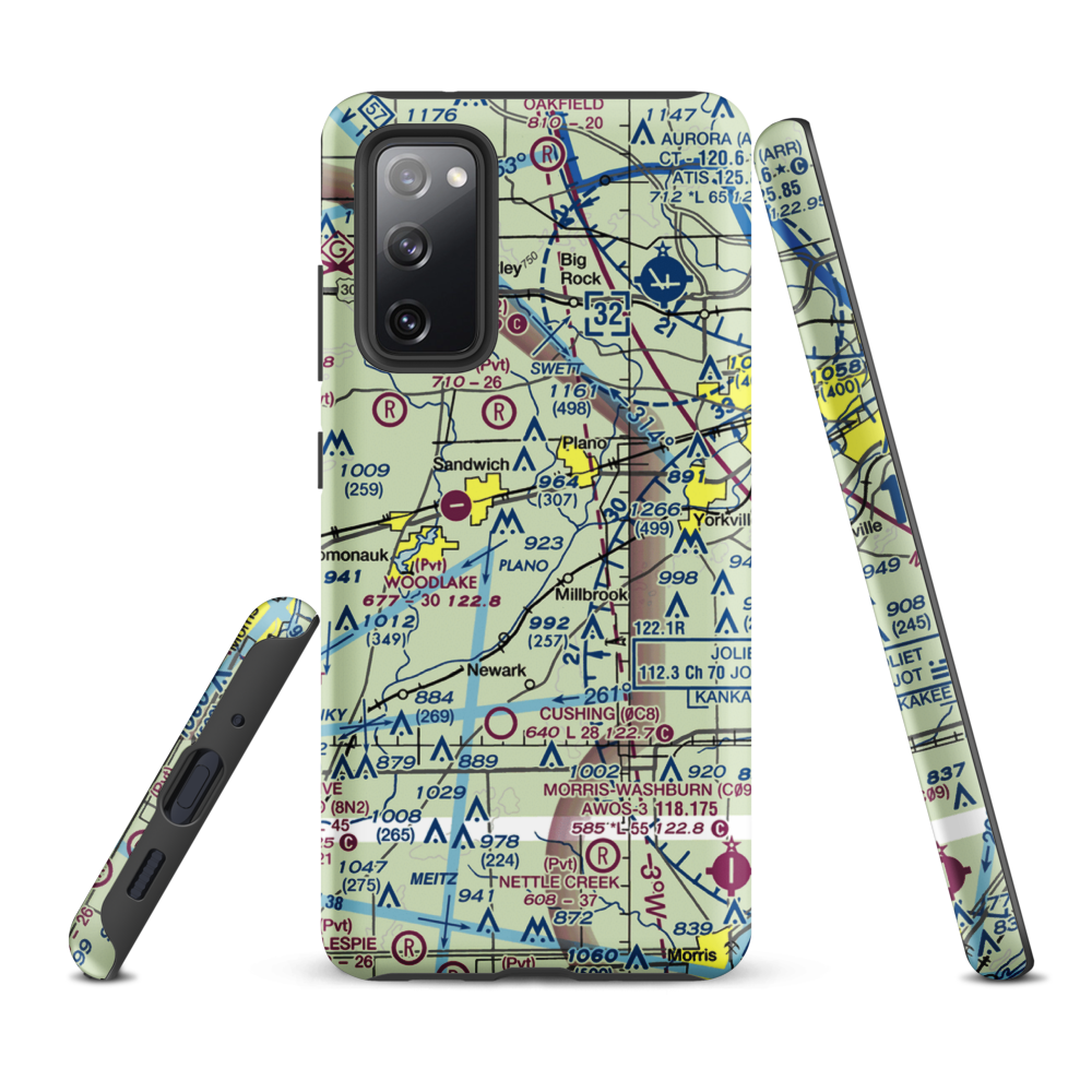 Wiley Updike Airport (72IS) VFR Sectional Samsung Phone Case Samsung Galaxy S20 FE model shown