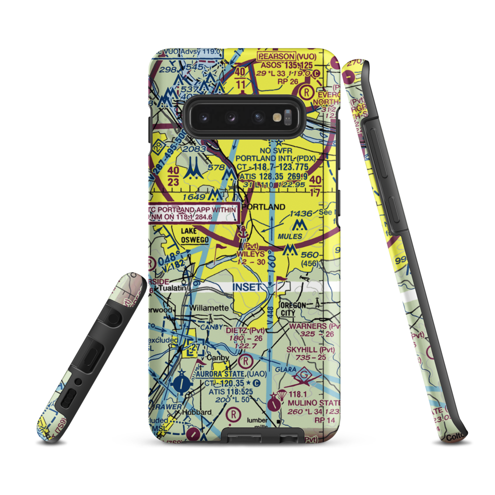 Wiley's Seaplane Base (2OG3) VFR Sectional Samsung Phone Case Samsung Galaxy S10 Plus model shown