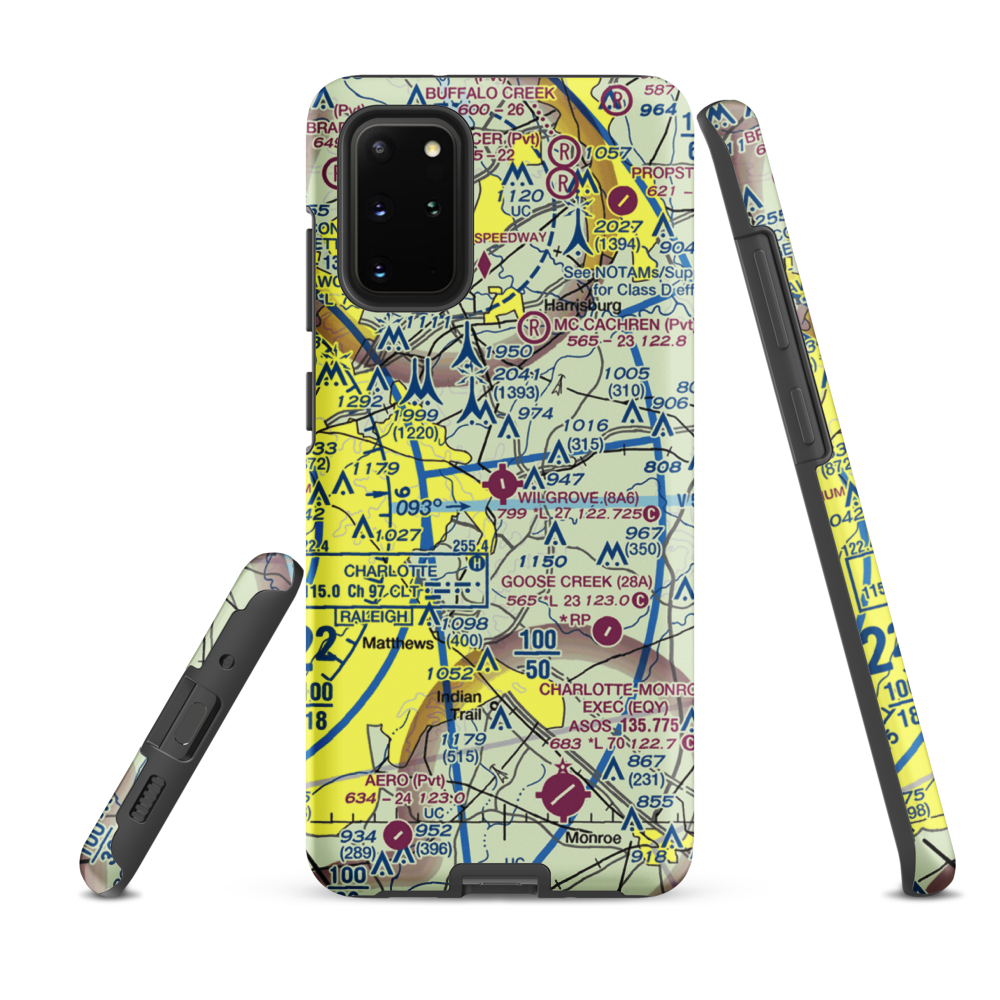 Wilgrove Air Park (8A6) VFR Sectional Samsung Phone Case Samsung Galaxy S20 Plus model shown