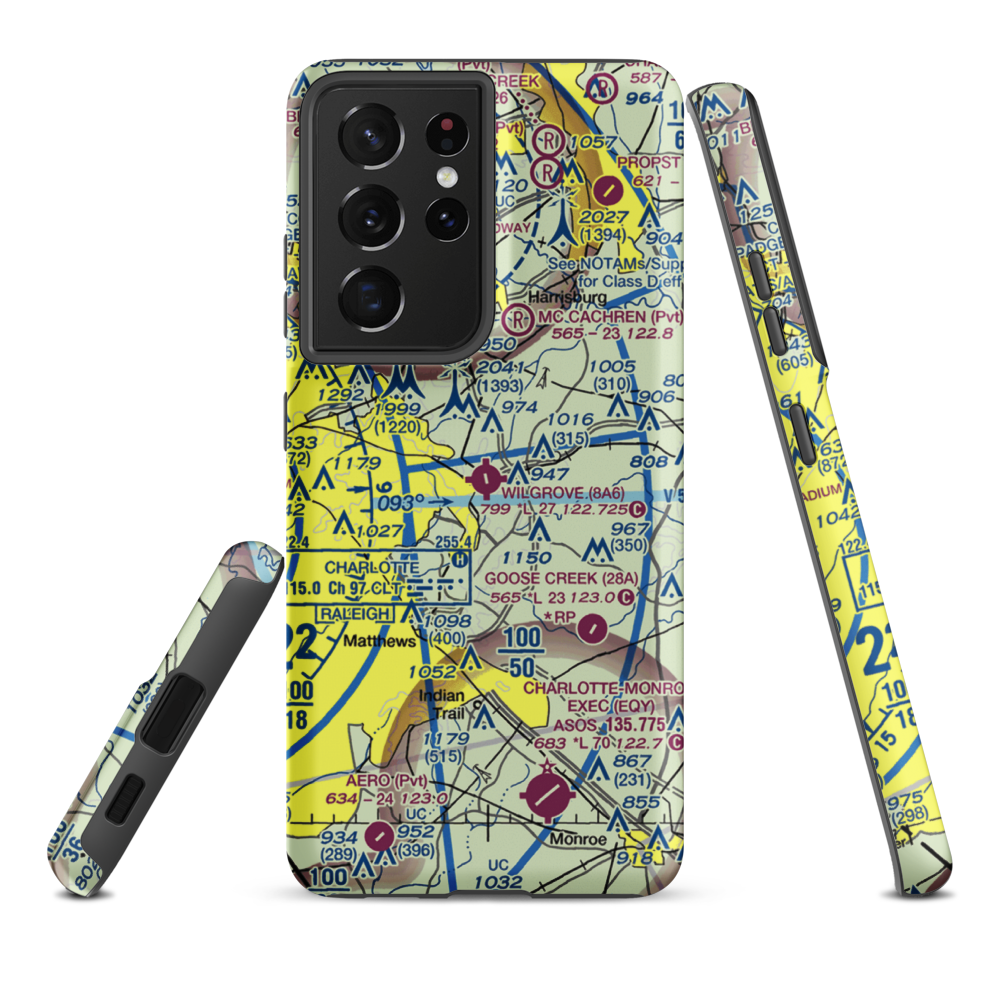 Wilgrove Air Park (8A6) VFR Sectional Samsung Phone Case Samsung Galaxy S21 Ultra model shown