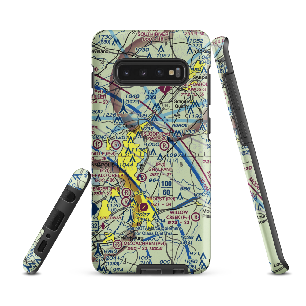 Wilhelm Airport (6NC2) VFR Sectional Samsung Phone Case Samsung Galaxy S10 Plus model shown