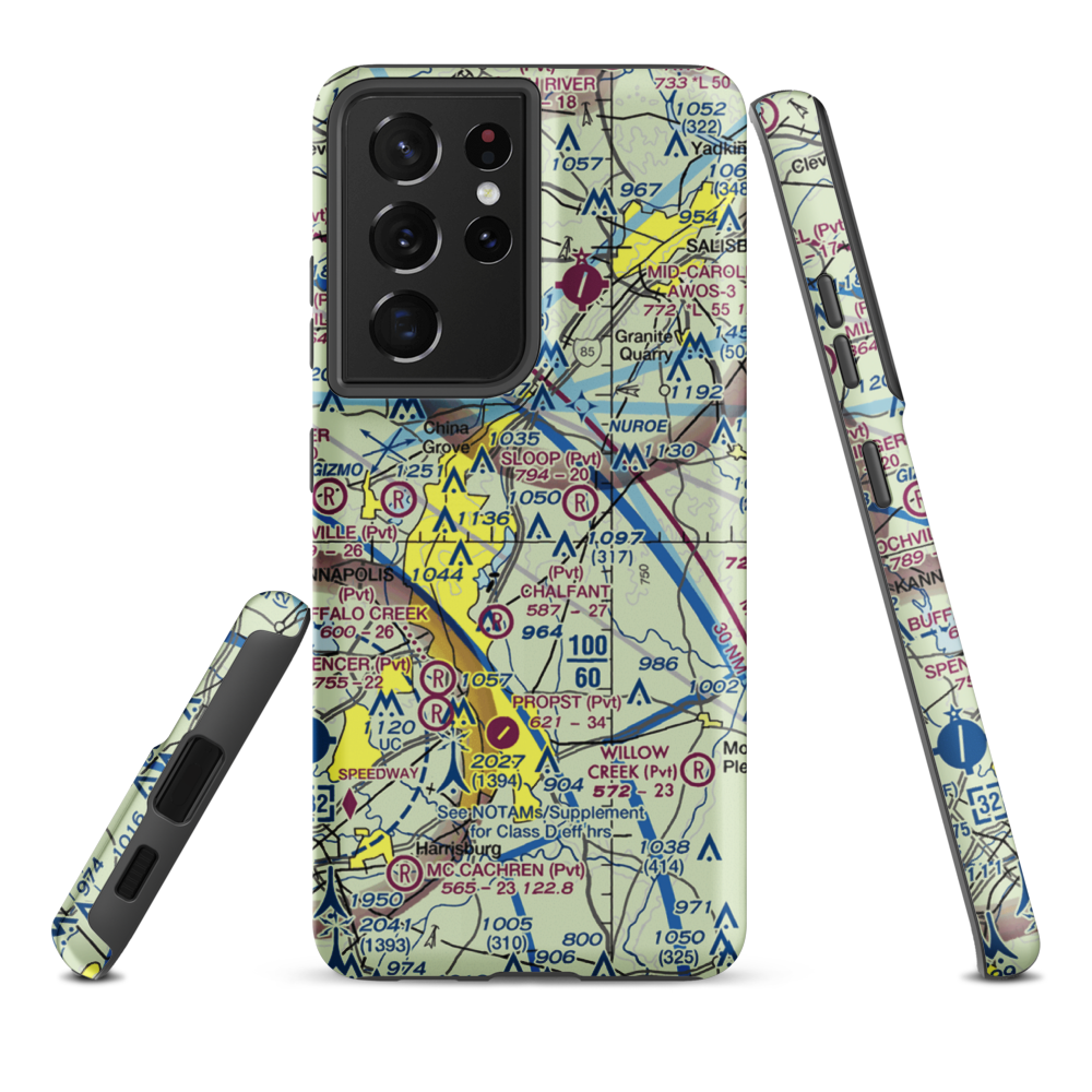 Wilhelm Airport (6NC2) VFR Sectional Samsung Phone Case Samsung Galaxy S21 Ultra model shown