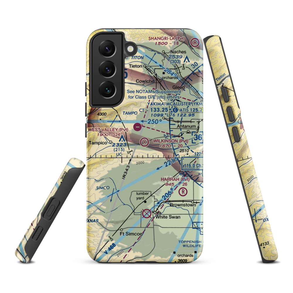 Wilkinson Ranch Airport (55WA) VFR Sectional Samsung Phone Case Samsung Galaxy S22 Plus model shown