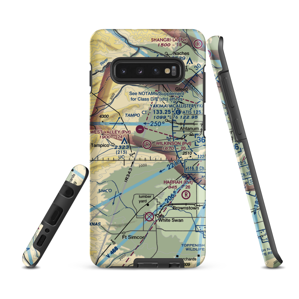 Wilkinson Ranch Airport (55WA) VFR Sectional Samsung Phone Case Samsung Galaxy S10 Plus model shown