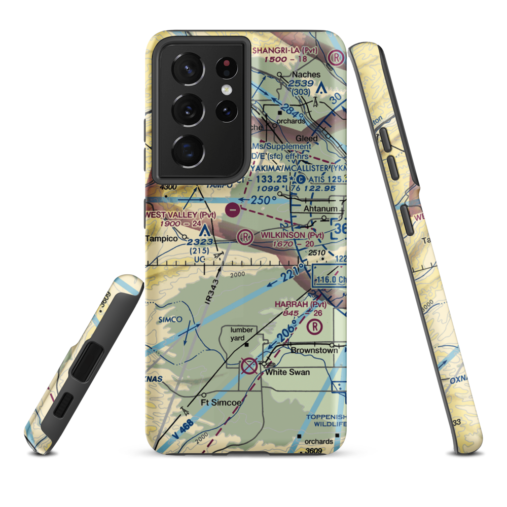 Wilkinson Ranch Airport (55WA) VFR Sectional Samsung Phone Case Samsung Galaxy S21 Ultra model shown