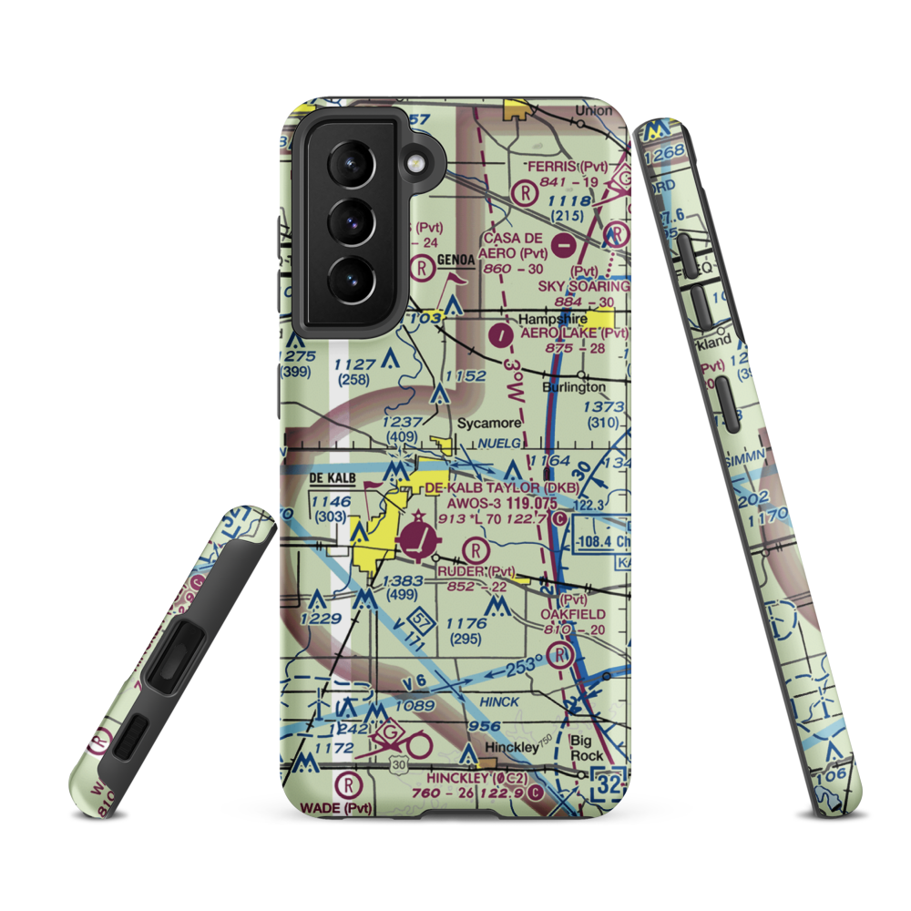 Willadae Farms Airport (4LL7) VFR Sectional Samsung Phone Case Samsung Galaxy S21 FE model shown