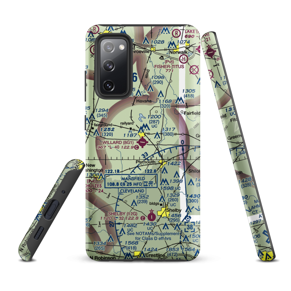 Willard Airport (8G1) VFR Sectional Samsung Phone Case Samsung Galaxy S20 FE model shown