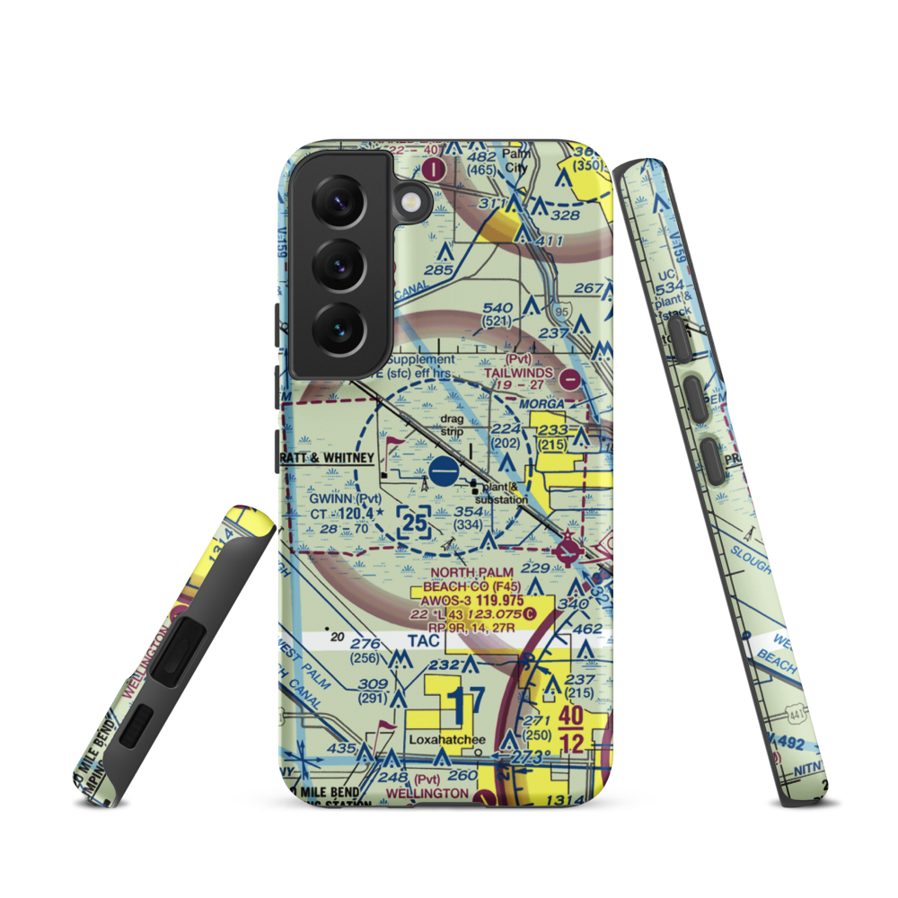 William P Gwinn Airport (06FA) VFR Sectional Samsung Phone Case Samsung Galaxy S22 model shown