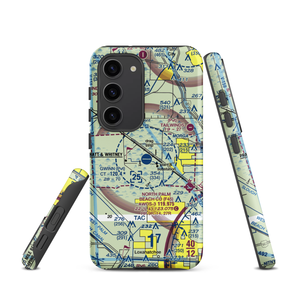 William P Gwinn Airport (06FA) VFR Sectional Samsung Phone Case Samsung Galaxy S23 model shown