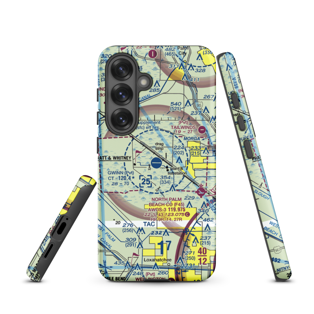 William P Gwinn Airport (06FA) VFR Sectional Samsung Phone Case Samsung Galaxy S25 model shown