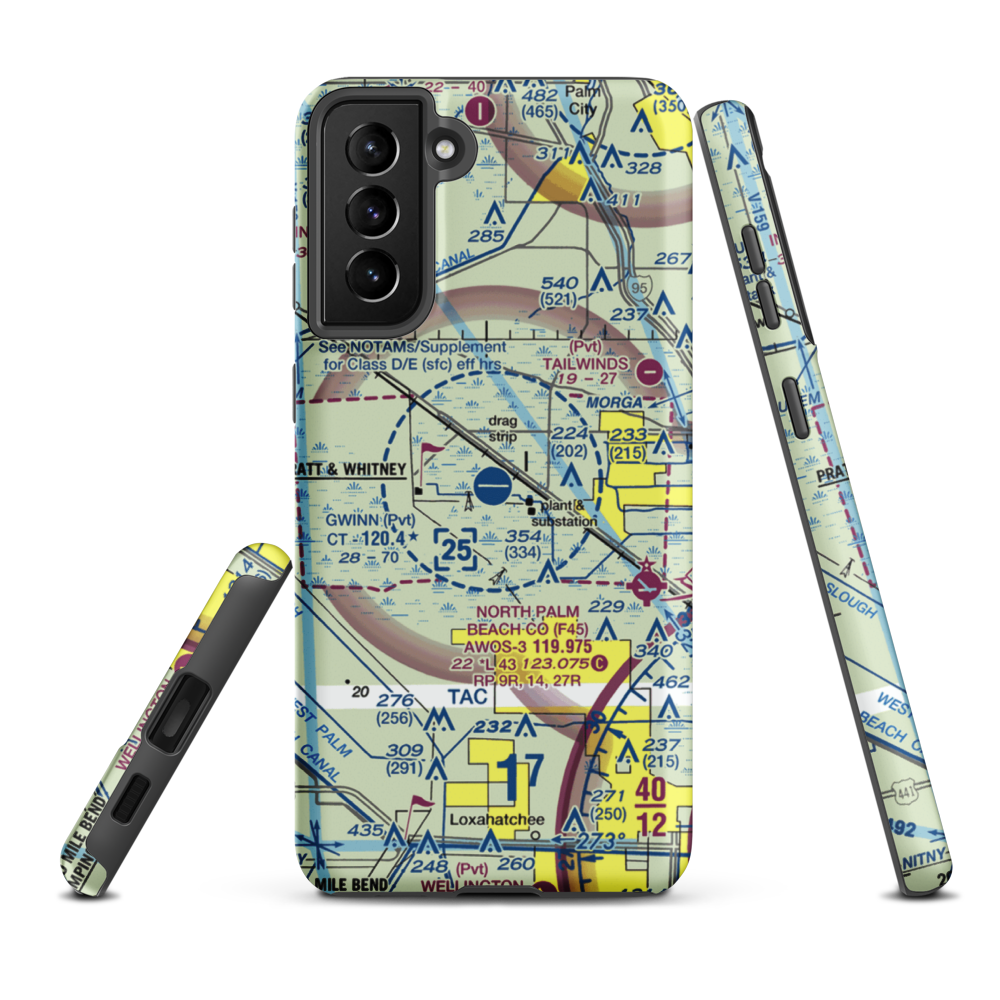 William P Gwinn Airport (06FA) VFR Sectional Samsung Phone Case Samsung Galaxy S21 Plus model shown