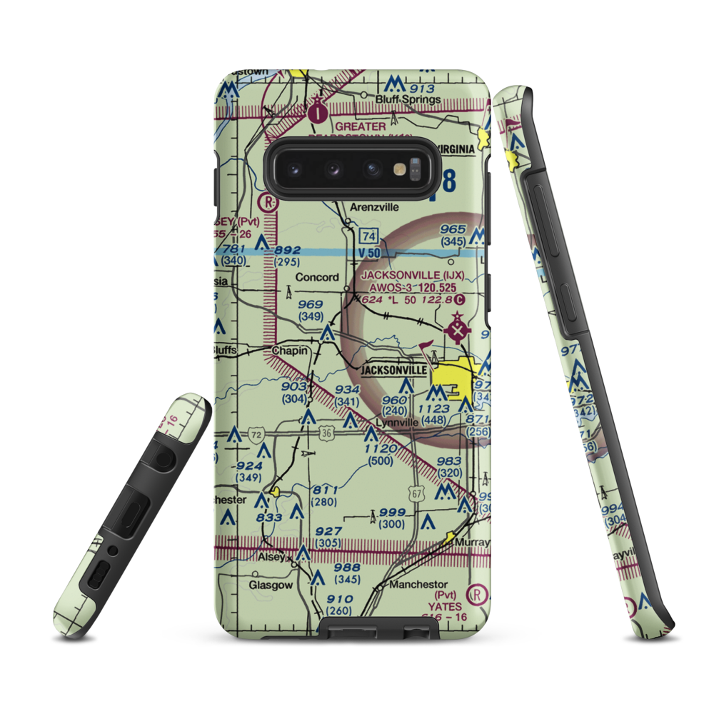 Williams Airpark (30LL) VFR Sectional Samsung Phone Case Samsung Galaxy S10e model shown