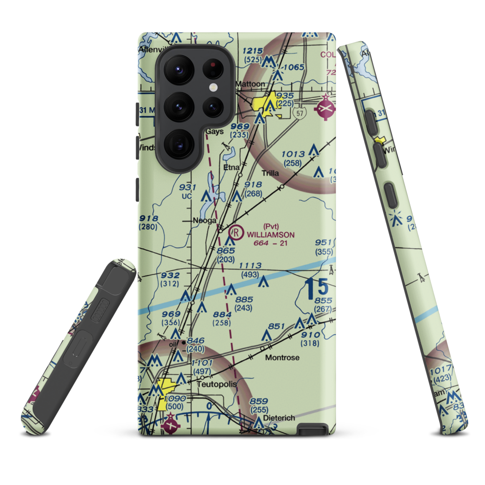 Williamson Airport (6LL0) VFR Sectional Samsung Phone Case Samsung Galaxy S22 Ultra model shown