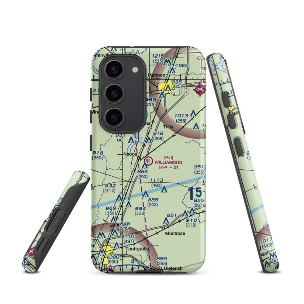 Williamson Airport (6LL0) VFR Sectional Samsung Phone Case Samsung Galaxy S23 model shown