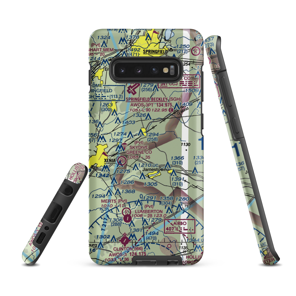Williamson Airport (OI73) VFR Sectional Samsung Phone Case Samsung Galaxy S10 Plus model shown