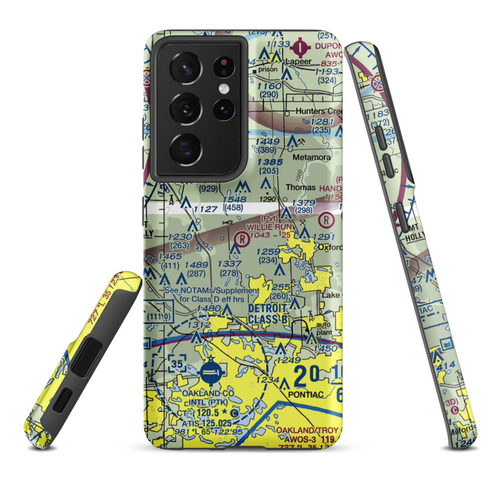 Willie Run Airport (3MI7) VFR Sectional Samsung Phone Case Samsung Galaxy S21 Ultra model shown