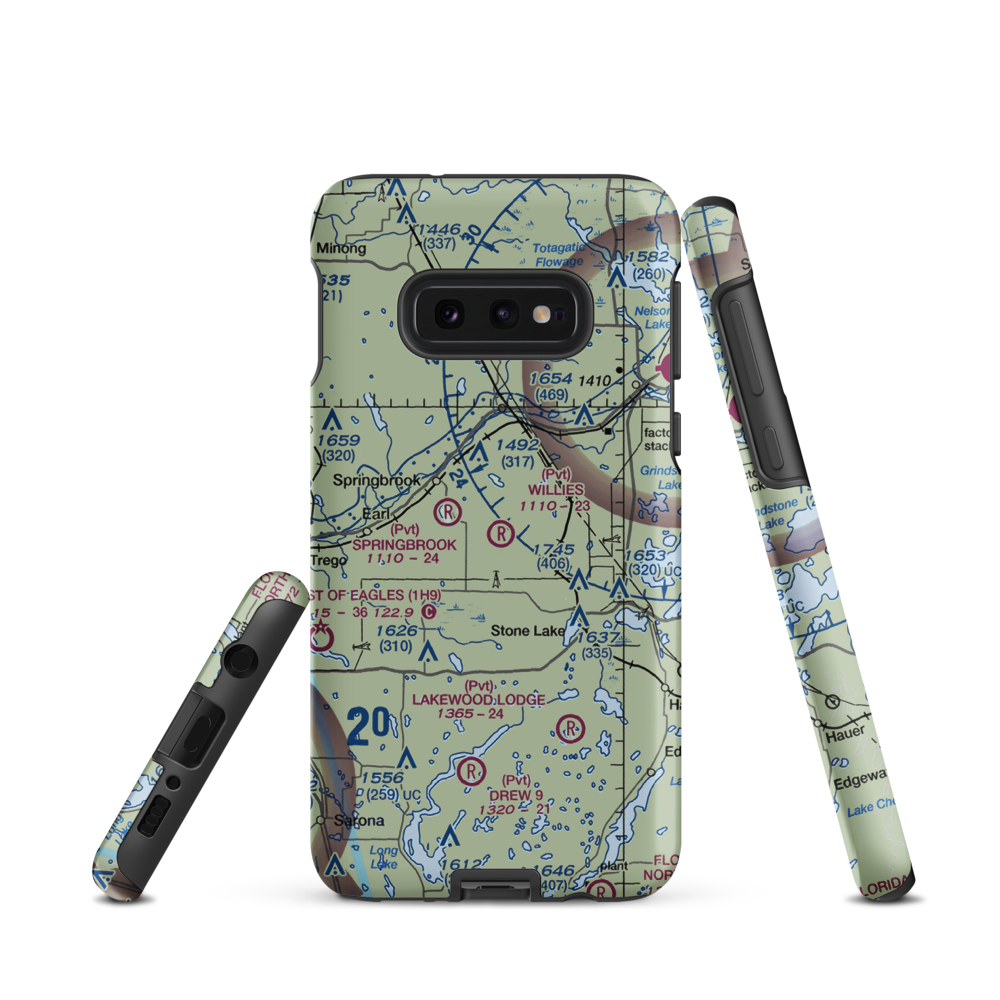 Willie's Airport (23WN) VFR Sectional Samsung Phone Case Samsung Galaxy S10 Plus model shown